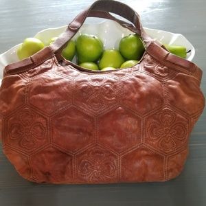 Lucky Brand Leather- Vintage Inspired Hobo Bag